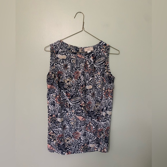 Loft — women’s small sleeveless tank top blouse paisley multicolored - Picture 1 of 3